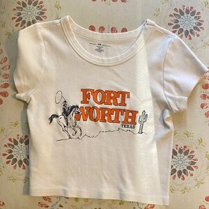 Fort Worth Texas Cropped tshirt